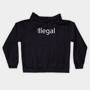 Illegal typographic logo design Kids Hoodie